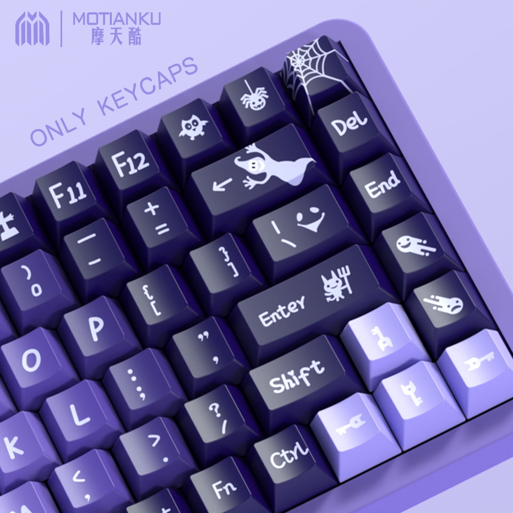 Halloween keycaps cherry profile keycap hoạt hình được cá nhân hóa cho bàn phím cơ với nắp phím 7u và iso