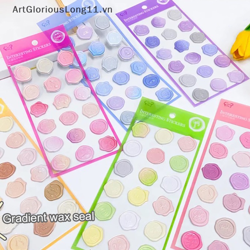 Artgloriouslong wax seal stickers cho đám cưới phong bì lời mời phong bì con dấu sticker cho bé tắm sinh nhật vòi hoa sen cô dâu.
