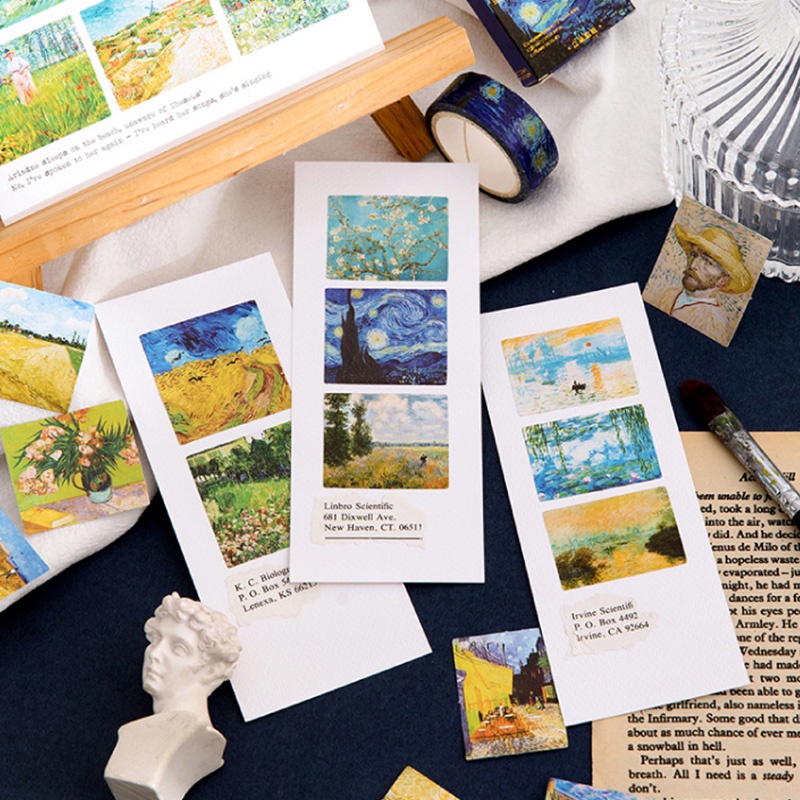 Musha Sticker van gogh gogh Dán Trang Trí Sổ Tay Nhật Ký Nhật Ký Jk