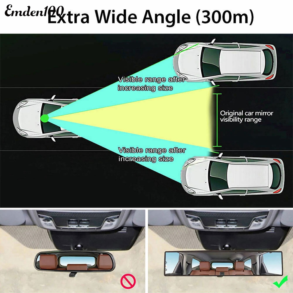 EMDEN Gương Chiếu Hậu Góc Rộng 300Mm Cho Xe Hơi