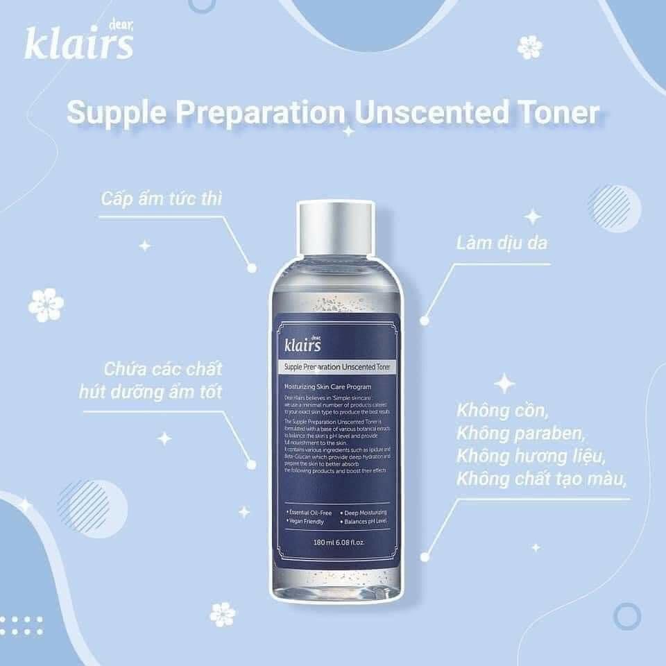 Toner Klairs cho da nhạy cảm 180ML + 6% shopee