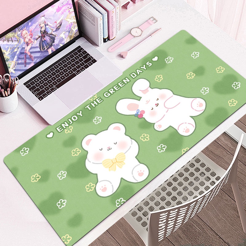 Hoạt Hình Tấm Lót Chuột Và Bàn Phím Máy Tính Hình Thỏ Hoạt Họa Đáng Yêu