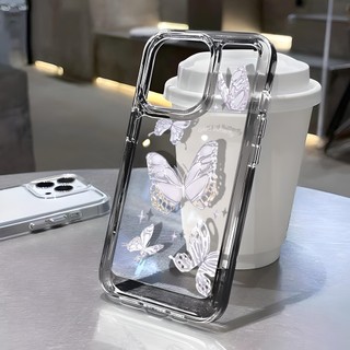 Ốp Lưng Cho Vivo Túi Khí Bướm Thẩm Mỹ Y21 Y20 Y17 Y15A Y16 Y1s Vivo Y22 Y51 2020 95 Y19 Y50 V23e Y02 V25 Y35 V20 V25 Pro Khung Ốp Lưng TPU Mềm Trong Suốt
