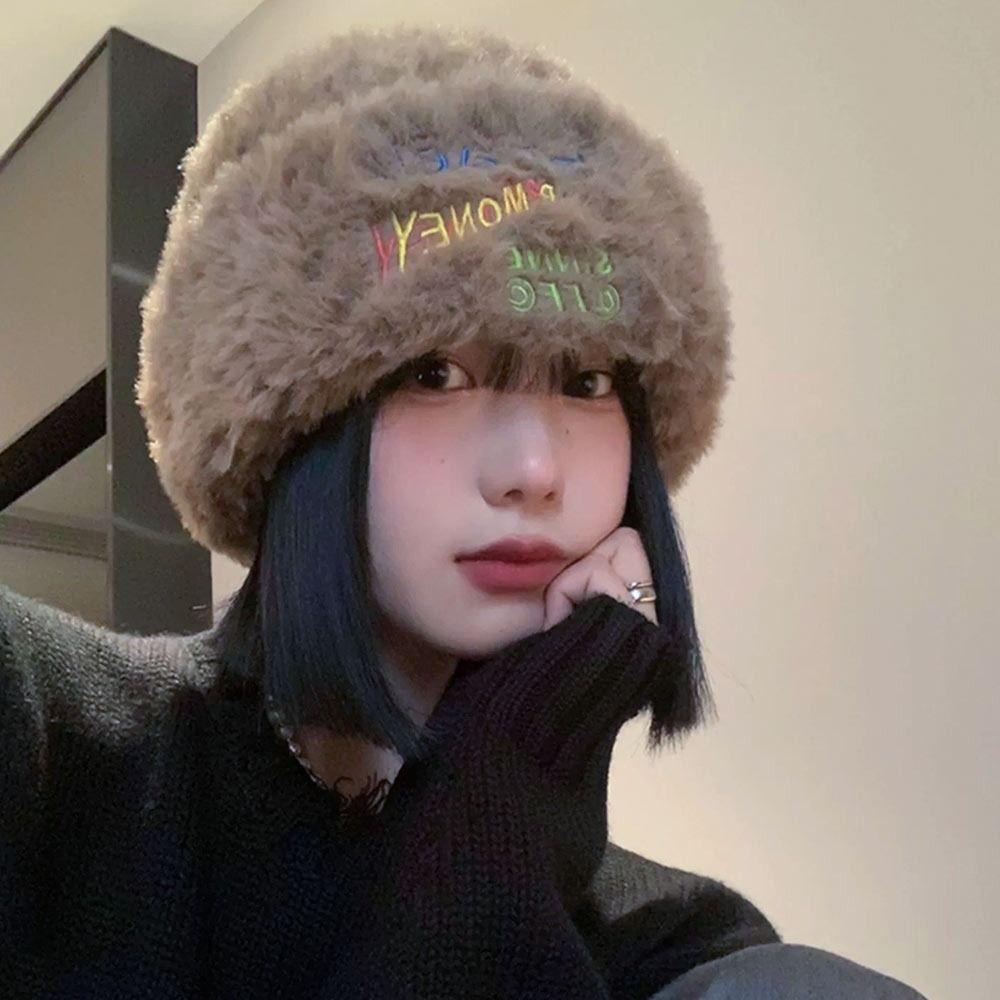 Mũ beanie MUVAKO lông nhung dày dặn ấm áp thời trang mùa đông thường ngày cho nữ
