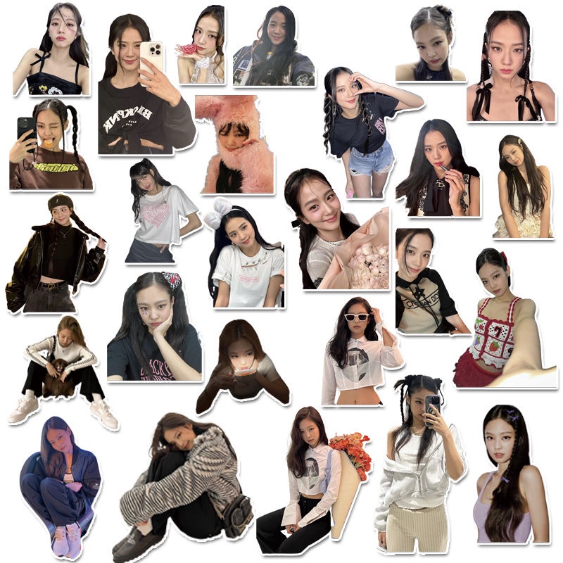 Sticker blackpink Miếng Dán Trang Trí Điện Thoại / Vali / Sổ Tay Hình lisa kim ji-soo jennei rose blackpink Chống Thấm Nước