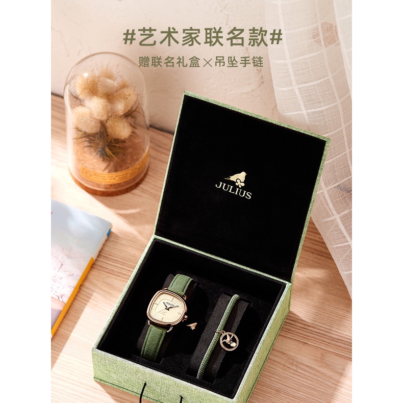 Julius ja-1436 nghệ sĩ thiết kế độc đáo thời trang liguang chunhua co-branded women's watch 2023 new phong cách mới nhất quartz đồng hồ nữ không thấm nước