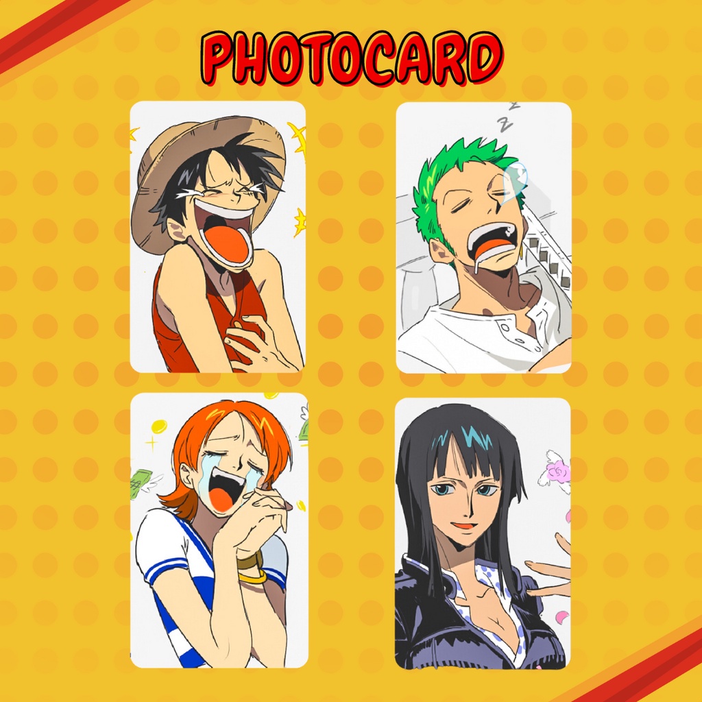 FREESHIP ⭐️ Card Bo Góc One Piece - Bộ Hải Tặc Mũ Rơm - Cán Màng Nhám Chống Xước - Kháng Nước Nhẹ
