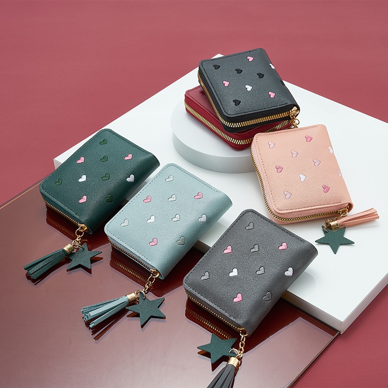 Ví Da PU Nữ Ngắn Phong Cách Hàn Quốc Dễ Thương - MS: hx111