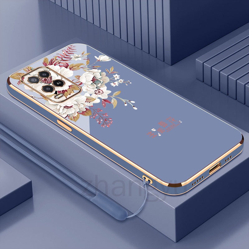 Ốp lưng OPPO A54 4G Ốp Điện Thoại TPU silicone Mềm Mạ Điện Summer flower Tiết Hoa Bảo Vệ Cho OPPO A54 4G