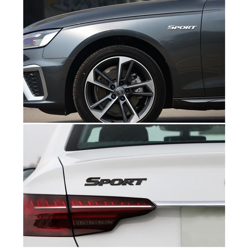 Miếng Dán SPORT 3D chữ liền chất liệu hợp kim Cá Tính Trang Trí ô tô, decal dán xe hơi