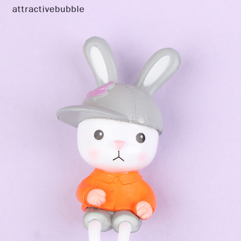 Atvn nhựa dễ thương chân dài thỏ trang trí cảnh quan thu nhỏ tượng nhỏ trang trí nội thất martijn