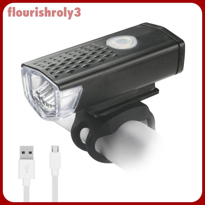 Đèn pha, Đèn pin đường trước xe đạp LED USB 300Lumen có 3 chế độ, chống nước