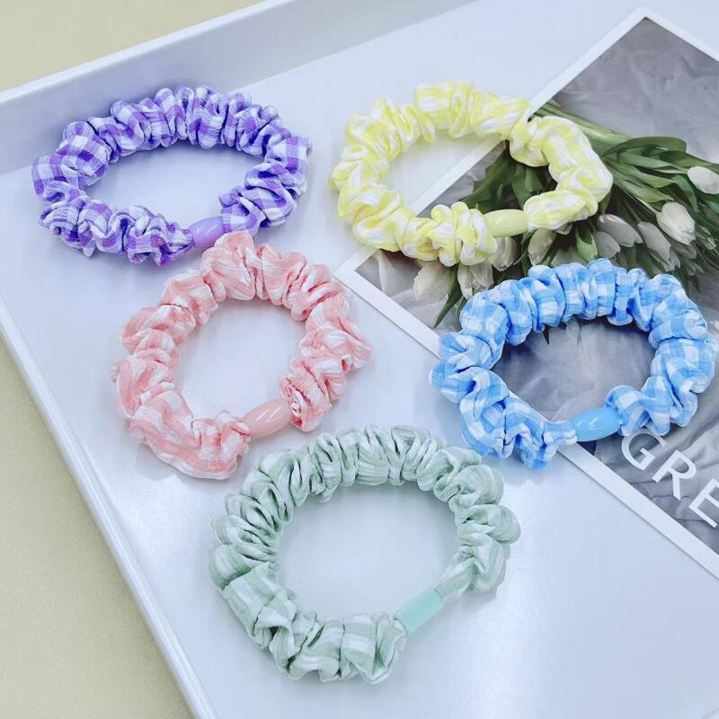 Barbie hair rope for kids girl organza rubber pink headress phụ kiện tóc