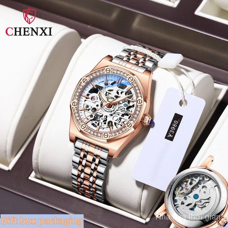Đồng Hồ Cơ Chenxi 8848 Chống Thấm Nước Phát Quang Thời Trang Dành Cho Nữ