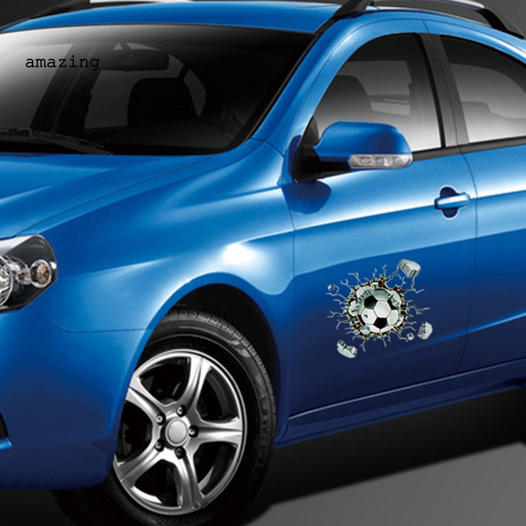 Sticker Dán Kính Xe Hơi Hình Quả Bóng Đá 3D Sống Động Lâu Trôi