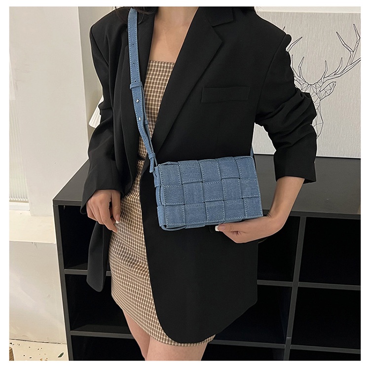 Túi Xách Denim Dệt Hình Vuông Nhỏ Thời Trang Xuân Hè 2023 Cho Nữ