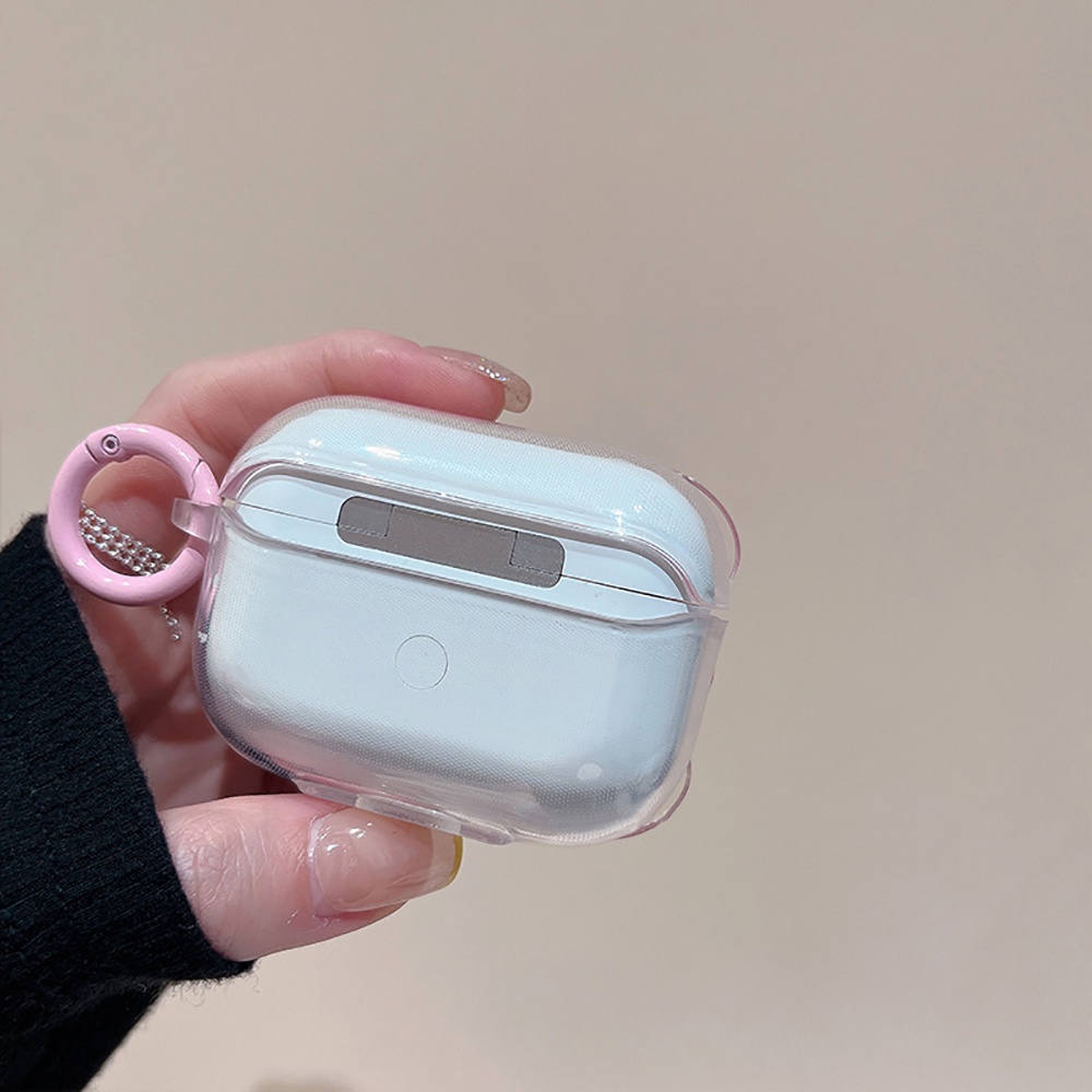 Vỏ Bảo Vệ Hộp Sạc Tai nghe không dây Airpods 1 / 2 / 3 / Pro / 2 Hình Nơ 3D Màu Hồng Dễ Thương