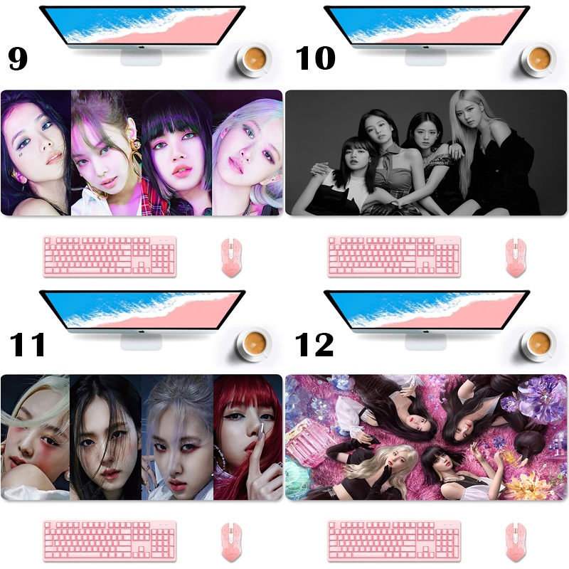 Tấm Lót Chuột Chống Trượt Hình BLACKPINK Jisoo, Jennie, Ros Và Lisa