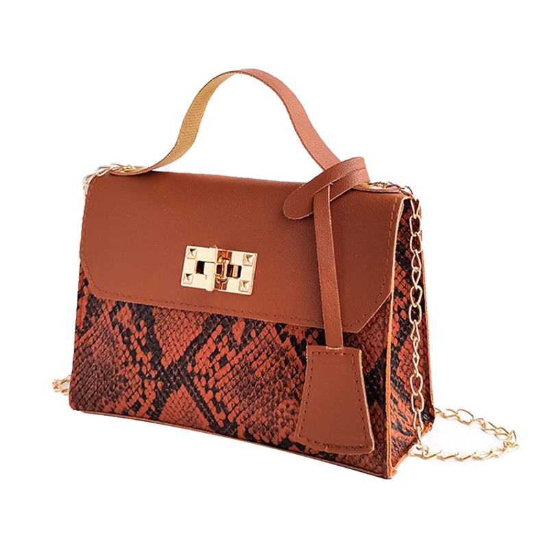 Túi Da Pu Đeo Chéo In Họa Tiết Da Rắn Sang Trọng Thanh Lịch Dành Cho Nữ