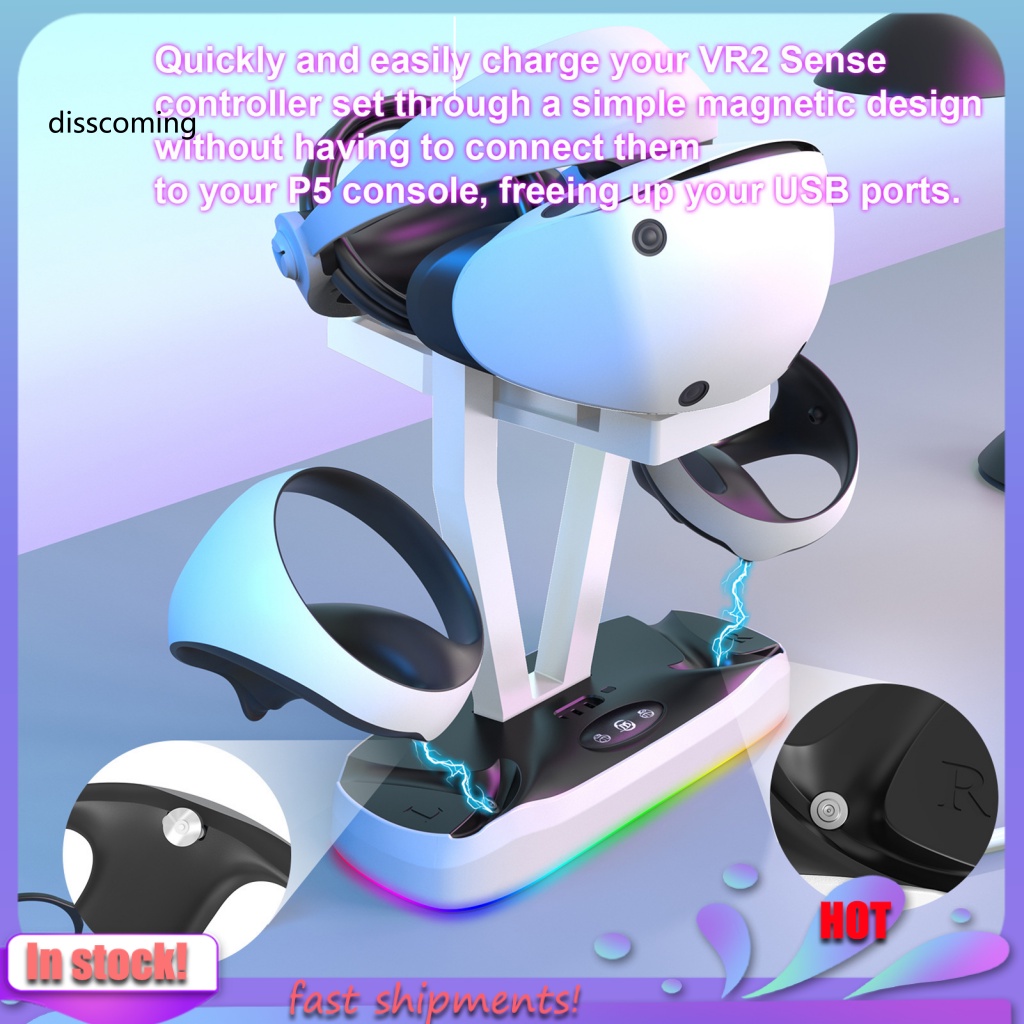 Giá Đỡ Sạc Tay Cầm Chơi Game Tốc Độ Cao Kèm Kính Thực Tế Ảo VR Cho PS5 / PS VR2