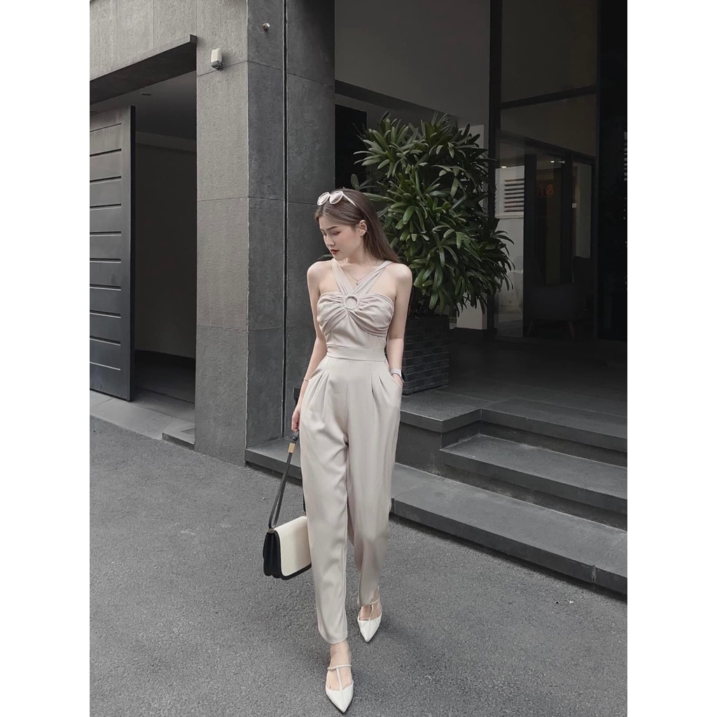 JUMPSUIT QUẦN DÀI CHÉO CỔ CỰC SANG CHẢNH HÀNG QUẢNG CHÂU CAO CẤP