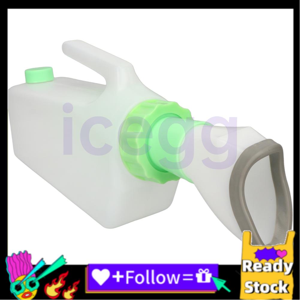 Icegg Women Bedpan Bottle Women Urine Container Bottle 1000ml Portable for Elderly for Travel