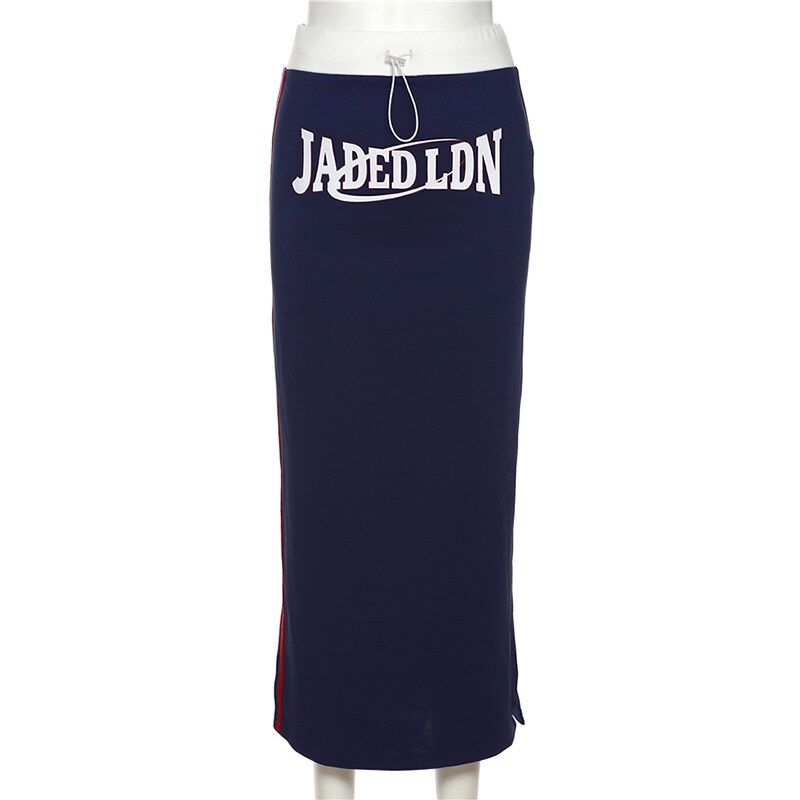 Klalien Set Áo Ôm Dáng + Chân Váy Kẻ Sọc Thẳng Thời Trang Cho Nữ