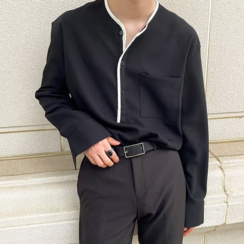 Áo Sơ Mi Dáng Rộng Thời Trang Xuân Thu Cao Cấp Cho Nam