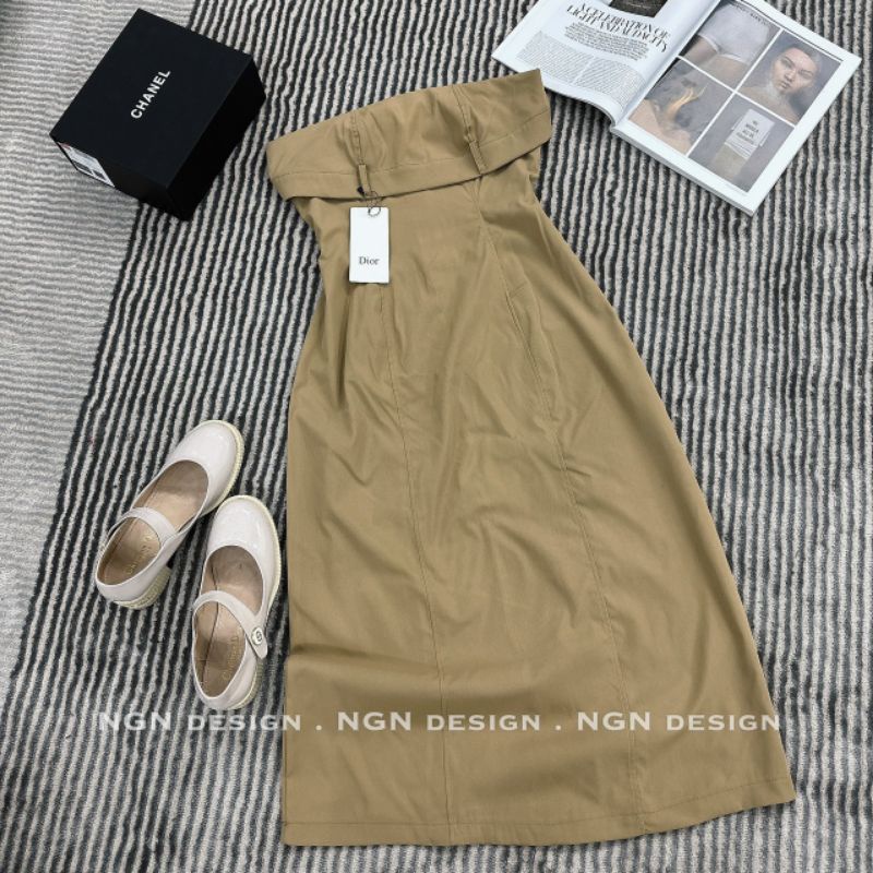 💢Váy cúp ngực thô kaki dáng dài ❤️❤️