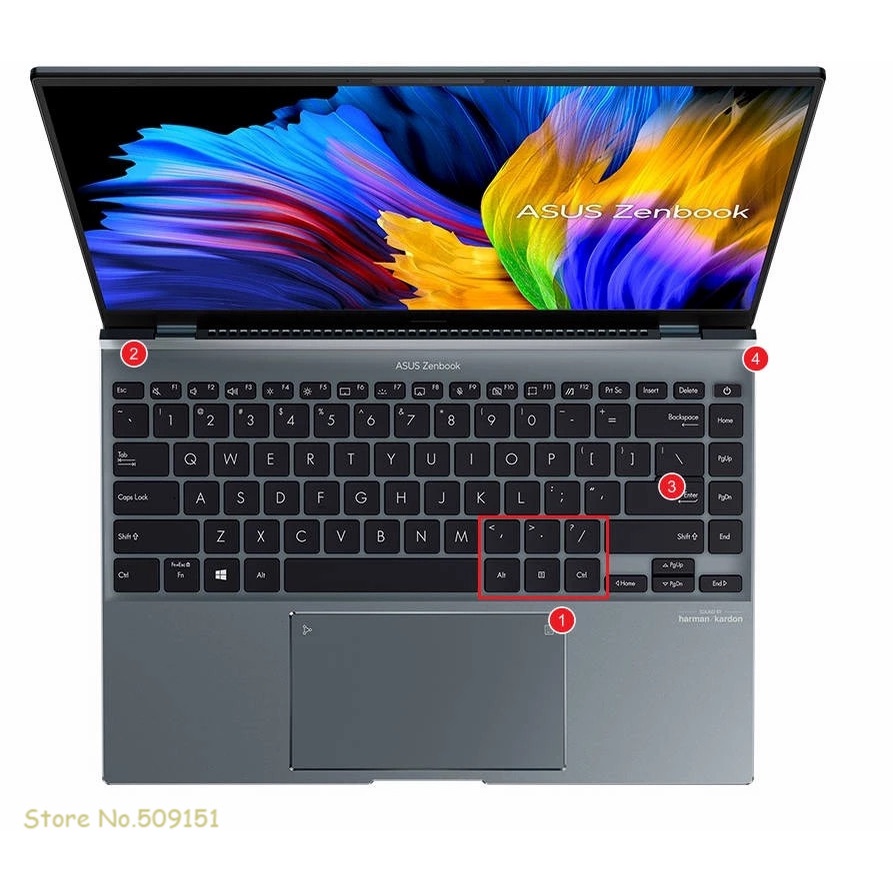 Tấm Lót Bảo Vệ Bàn Phím Máy Tính ASUS Zenbook 14 Flip OLED UN5401 UN5401QA UN5401RA UN5401QAB UN5401Q UP5401EA UP5401ZA