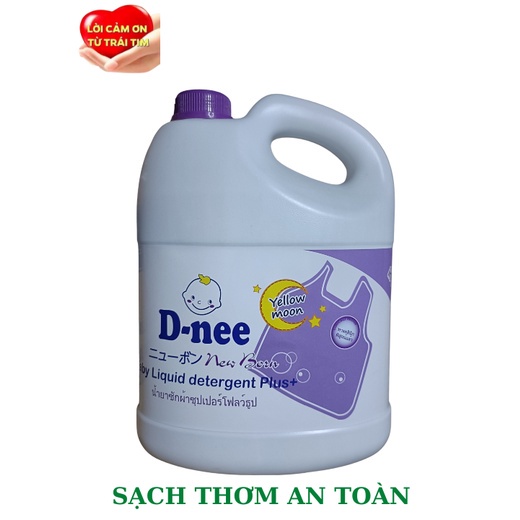Nước giặt xả godel D-nee baby tím 3.6kg | Công nghệ thái lan an toàn cho da em bé