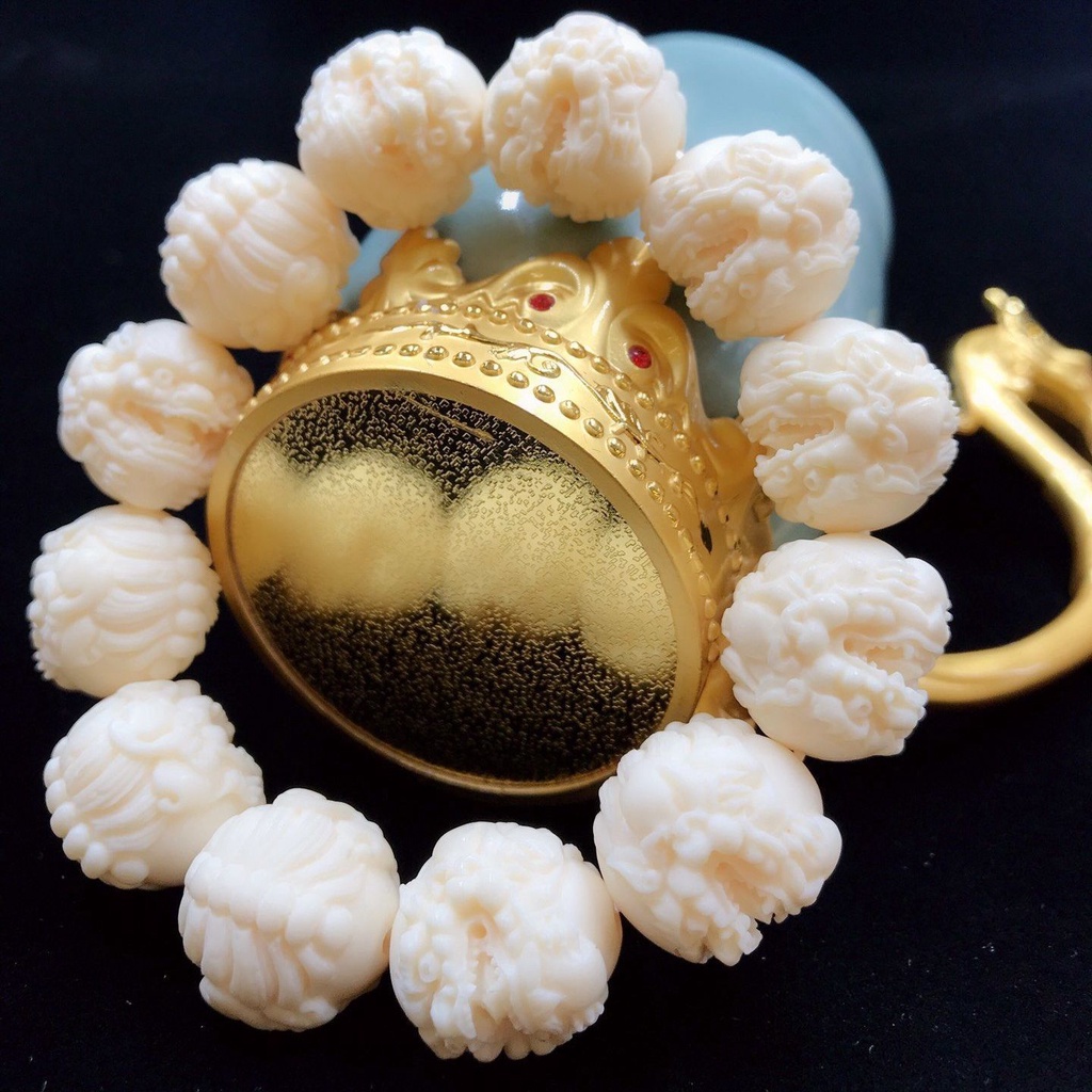 Vòng Tay Chuỗi Hạt Bồ Đề Pixiu 3.29 Bằng Đá Ngà Voi Trái Cây