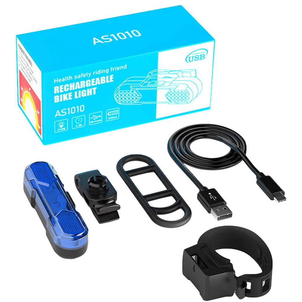 Đèn LED Cảnh Báo An Toàn Gắn Đuôi Xe Đạp Sạc Cổng USB Chống Nước Xoay Được