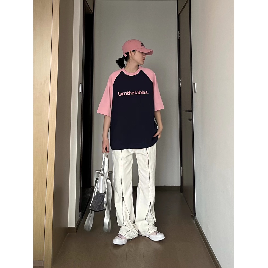 Áo Thun 100% Cotton Tay Ngắn Dáng Rộng In Họa Tiết Hoạt Hình Phong Cách Hàn Quốc Thời Trang Cho Nữ