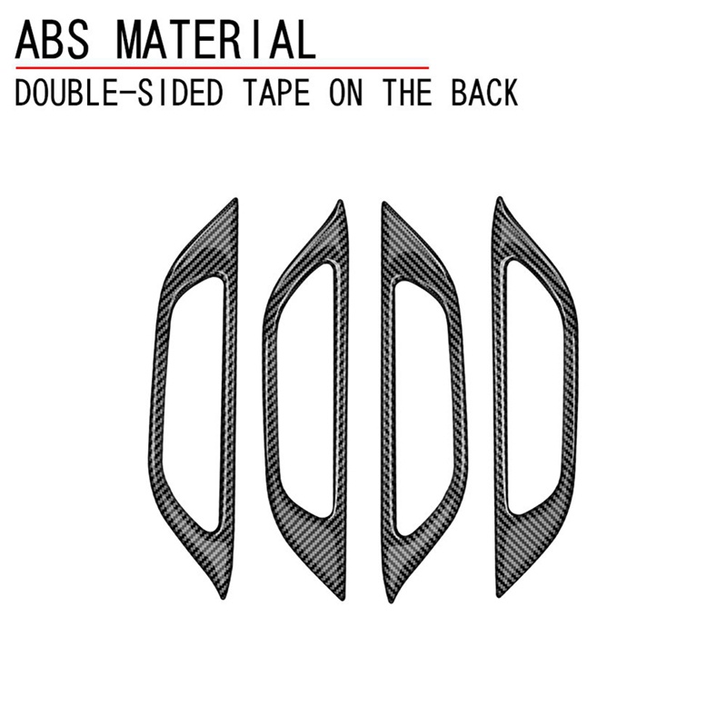 Miếng Dán Trang Trí Tay Nắm Cửa Bên Trong Xe Hơi Bằng ABS Họa Tiết Sợi Carbon Chống Bụi Cho LEXUS NX260 NX350H 2022 2023