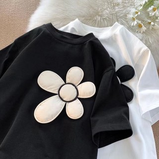 Áo Thun Cotton Tay Ngắn Dáng Rộng Màu Trắng Thời Trang Mùa Hè Hàng Mới Dành Cho Cặp Đôi