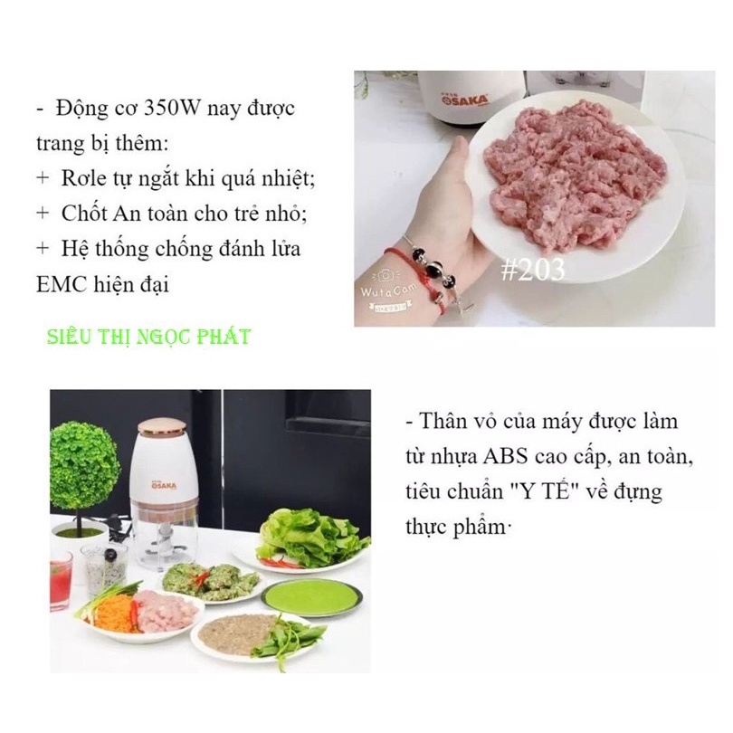 [LOẠI 1]Máy Xay Sinh Tố Đa Năng Osaka Nhật Bản_ 4 Lưỡi Dao 700ML