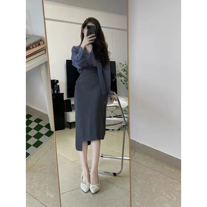 Bộ Áo + Chân Váy Phong Cách Hoàng Gia Cao Cấp Thời Trang Mùa Xuân Dành Cho Nữ 4.8