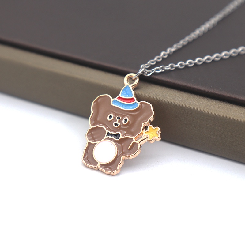 Vòng cổ Bằng Thép Không Gỉ Mặt Mèo Hoạt Hình Thời Trang