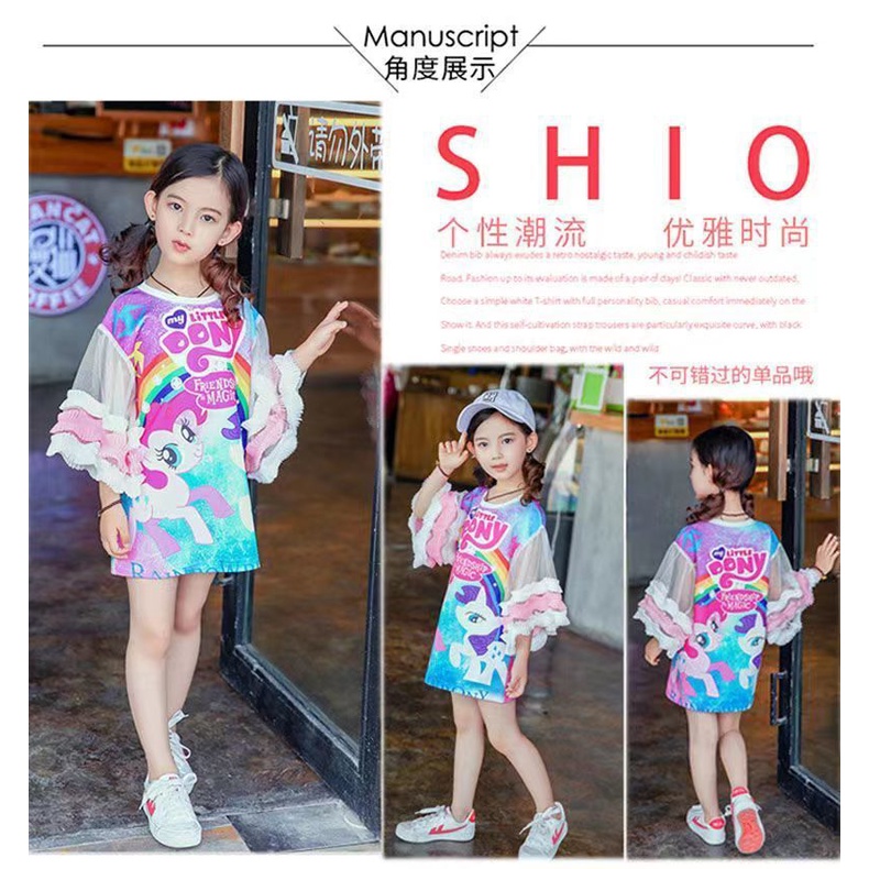 Áo Thun Ngắn Tay Phong Cách Hàn Quốc Thời Trang Mùa Hè Mới Dành Cho Bé Gái 90-150CM