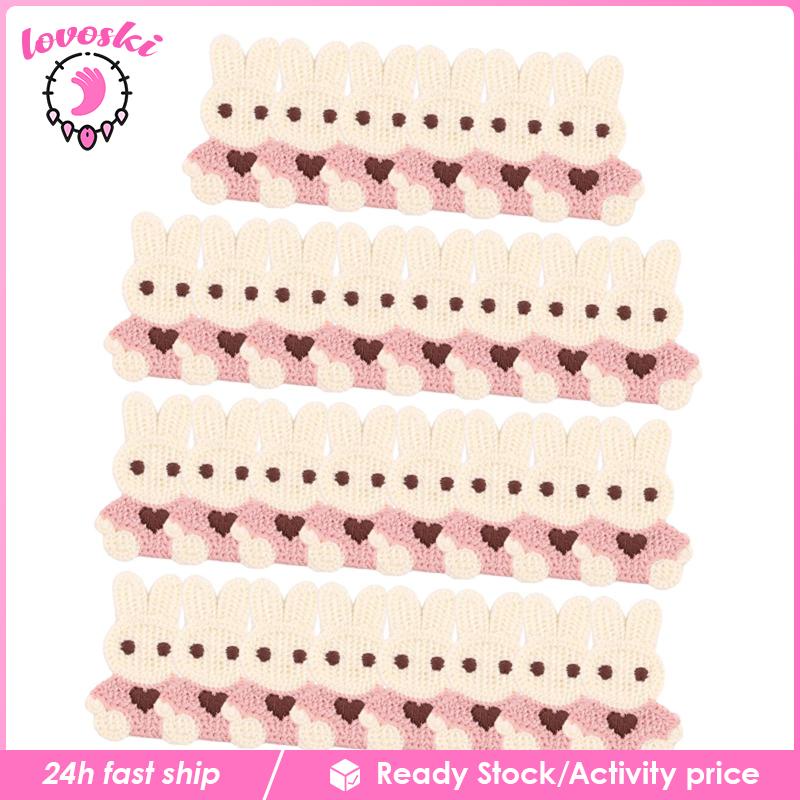 [Lovoski] Miếng Dán Trang Trí Ba Lô / Váy Jean Hình Thỏ Nhỏ