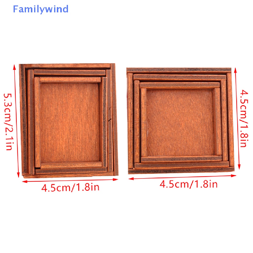 Set 3 Khay Gỗ Đựng Đồ Trang Trí Nhà Búp Bê Tỉ Lệ 1: 12