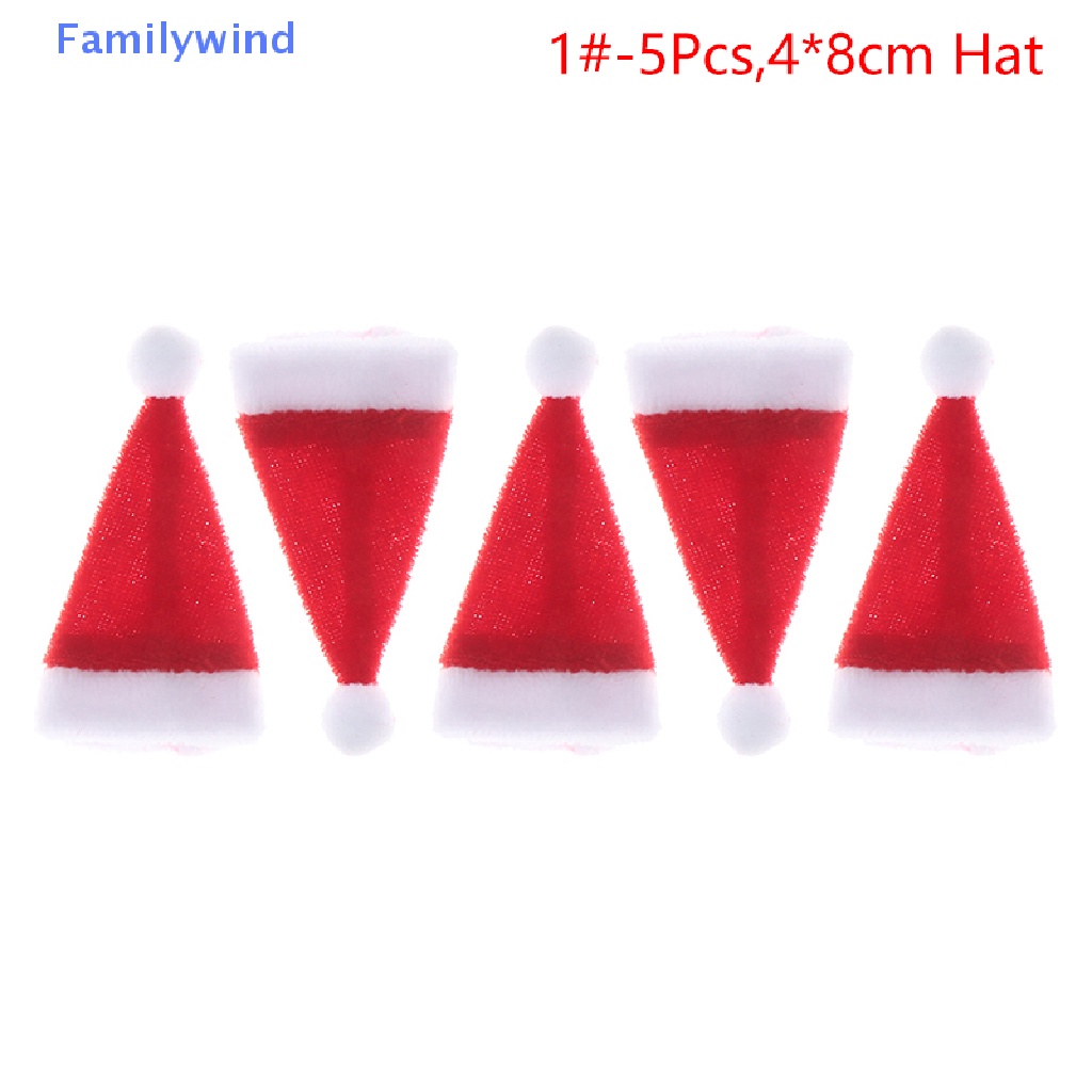 1 Set Mũ + Khăn Choàng + Vỏ Bọc Chai Rượu Mini Trang Trí Giáng Sinh Cho Nhà Búp Bê