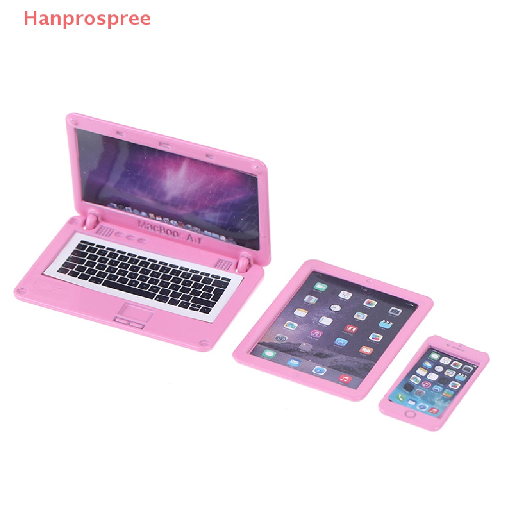Set 3 Mô Hình Máy Tính Bảng / Điện Thoại Di Động Trang Trí Nhà Búp Bê Tỉ Lệ 1 / 6