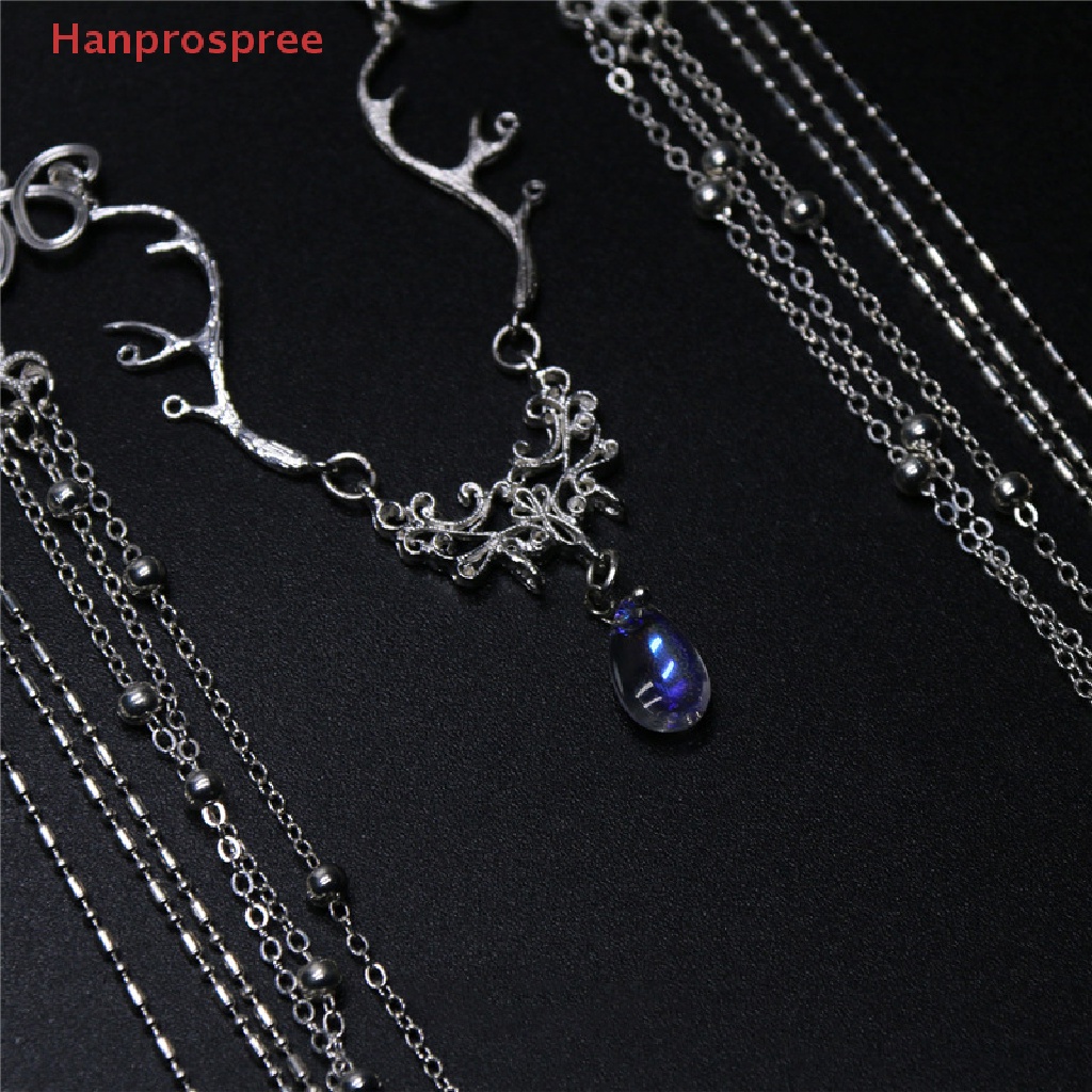 Hanprospree > Băng Đô Cài Tóc Chuỗi Xích Đính Đá Hình Giọt Nước Phối Tua Rua Phong Cách Trung Hoa Cổ Điển