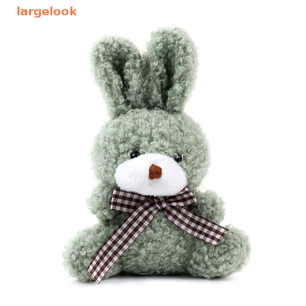 Thỏ Nhồi Bông Mềm Mại 11CM Đeo Nơ Xinh Xắn