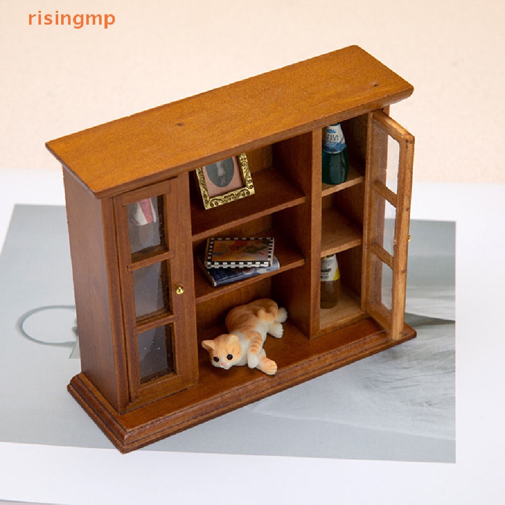 Mô Hình Kệ Tủ Treo Tường Tỷ Lệ 1: 12 Dùng Trang Trí Nhà Búp Bê