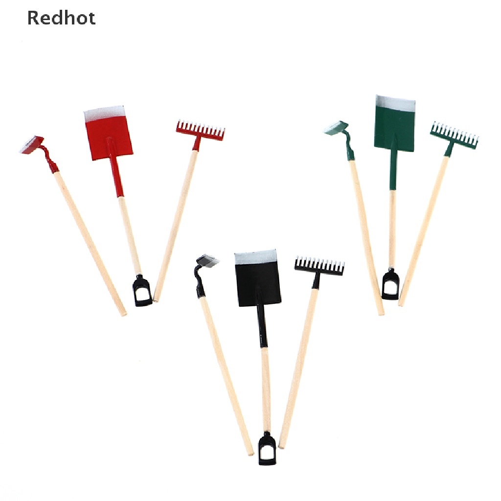 Bộ 3 Dụng Cụ Làm Vườn Mini Tỉ Lệ 1: 12 Trang Trí Nhà Búp Bê