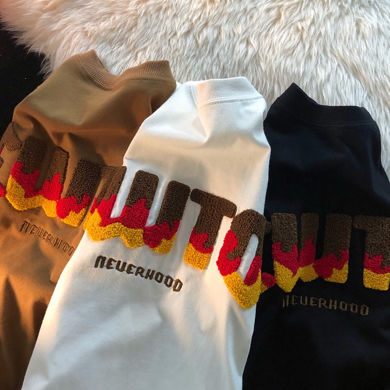 Áo Thun Cotton Tay Ngắn Dáng Rộng Thêu Chữ Niche 2023 Phong Cách Đường Phố Thời Trang Mùa Hè