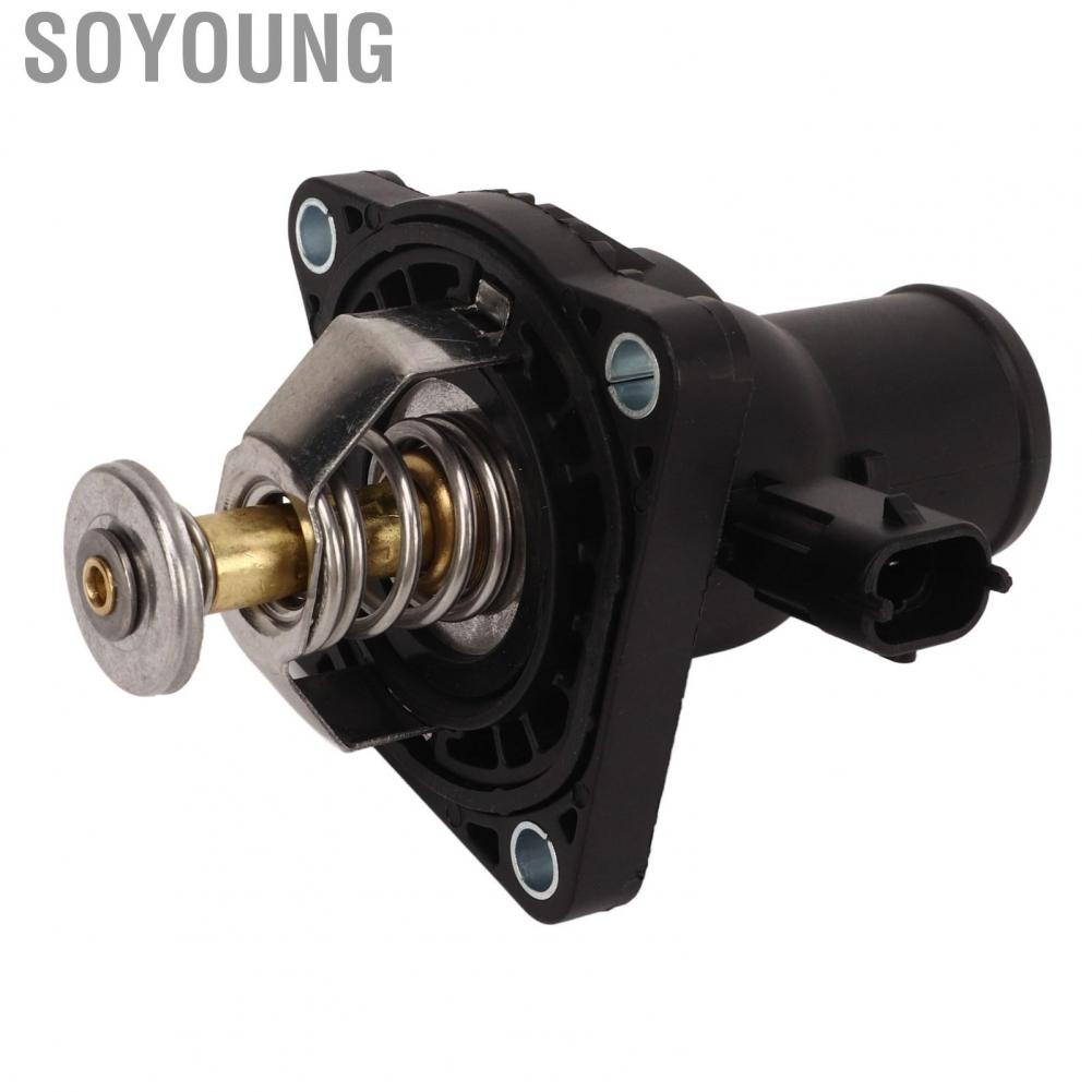 Soyoung Coolant Thermostat Assembly  Easy To Install OEM Standard Durable 55587349 Rugged Structure for Aveo Cruze Sonic